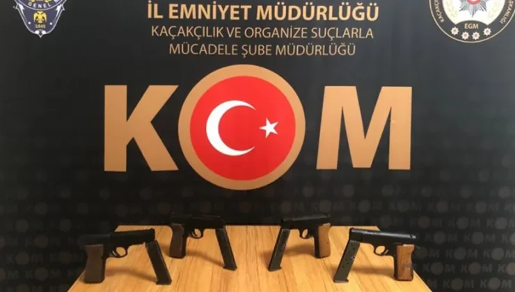 Rize’de 4 adet ruhsatsız tabanca ele geçirildi