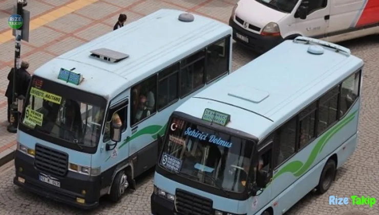 Rize’de minibüs dolmuş ücretleri