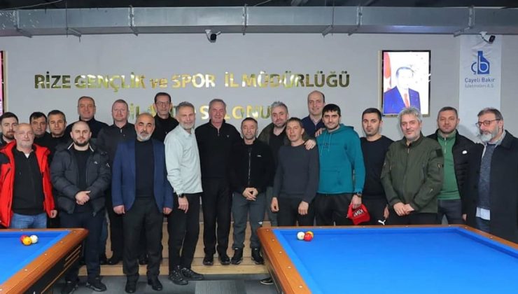 Rize’de 3 Bant Bilardo Bölge Şampiyonası Gerçekleştirildi