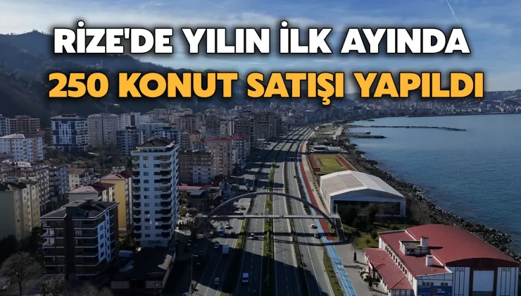 Rize’de yılın ilk ayında 250 konut satışı yapıldı