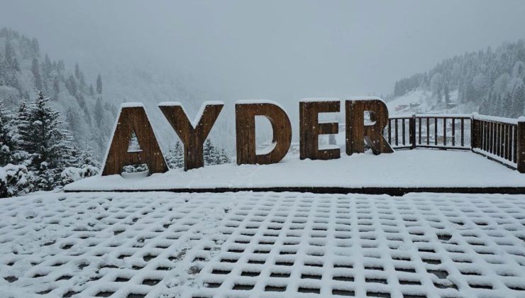 Rize’nin yüksek kesimleri beyaza büründü
