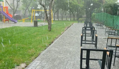 Düzce’de dolu etkili oldu