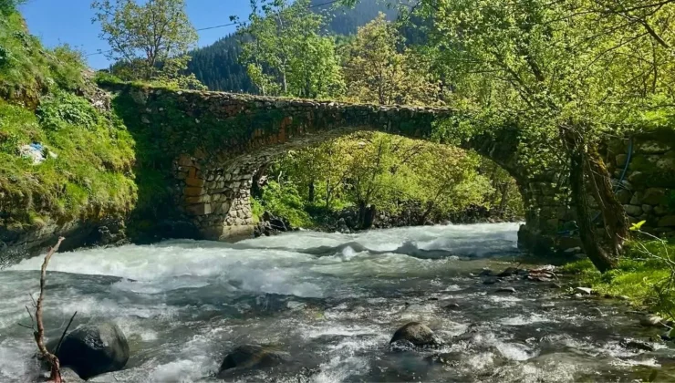 Orta Çağ’dan kalma taş köprü görenleri kendine hayran bırakıyor