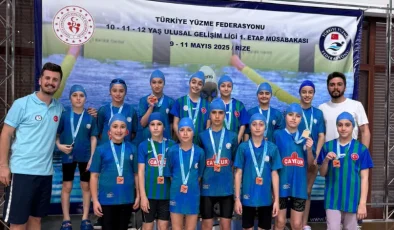 Rize’de yüzme yarışları tamamlandı: Çaykur Rizespor yarı finalde