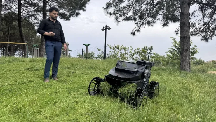 Yüksek makine mühendisi, çiftçiler için uzaktan kumandalı tırpan makinesi geliştirdi