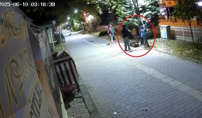 Aydınlatma direklerindeki LED ışıkları söküp, 300 bin TL’lik zarar verdi: o anlar kamerada