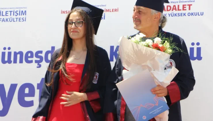 Kızının mezuniyetinde babasına da sürpriz yaptılar