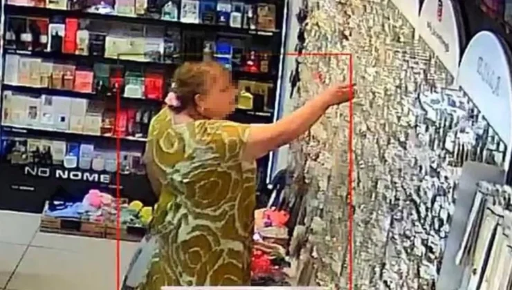 Mağazadan hırsızlık kamerada