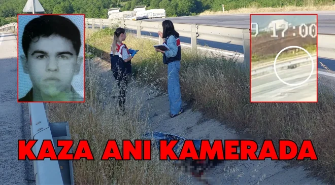 Motosikletiyle refüje çarpıp öldü; sürüklendiği anlar kamerada