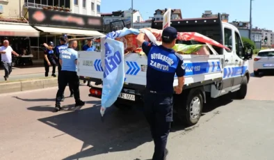 Ordu’da kaldırım işgaline yönelik denetim yapıldı
