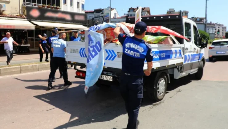 Ordu’da kaldırım işgaline yönelik denetim yapıldı