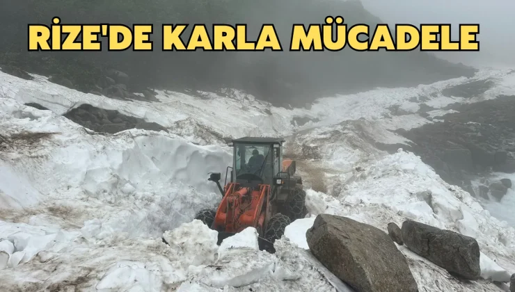 Rize’de karla mücadele