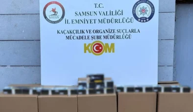Samsun’da 200 bin adet kaçak makaron ele geçirildi