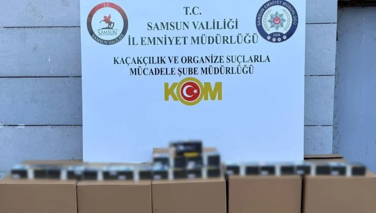 Samsun’da 200 bin adet kaçak makaron ele geçirildi