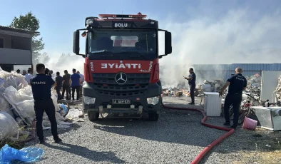 Bolu’da hurdalıkta çıkan yangın söndürüldü