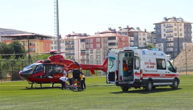Malatya’da ambulans helikopter 80 yaşındaki hasta için havalandı