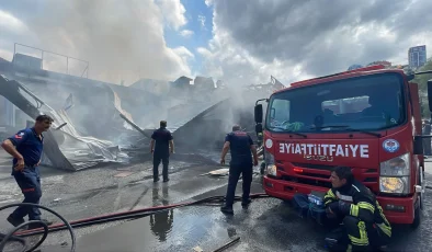 Trabzon’da mobilya atölyesinde çıkan yangın söndürüldü